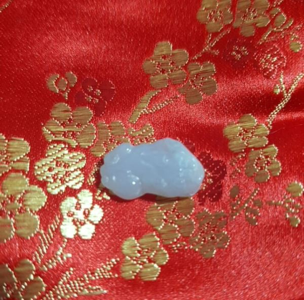 Mặt nhẫn tỳ hưu cẩm thạch trắng M402