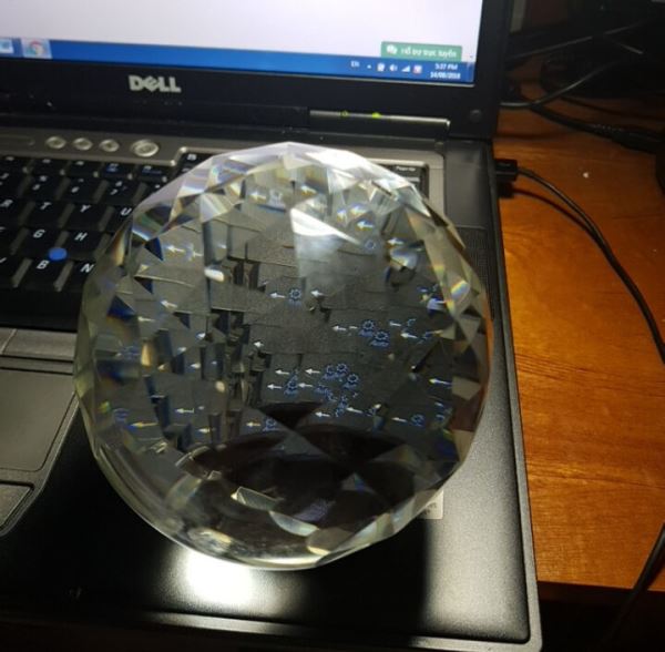 Qủa cầu pha lê trắng M205